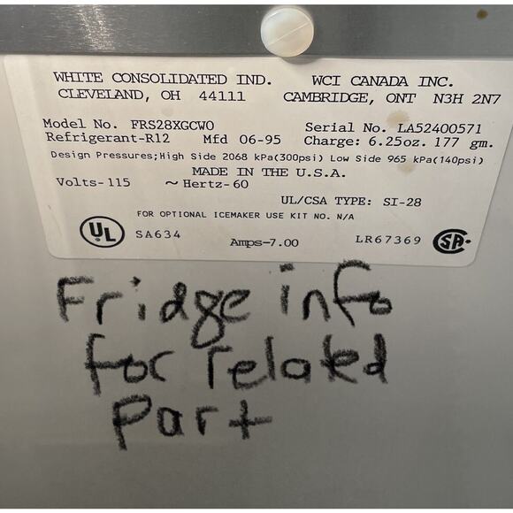 FRIGIDAIRE Side-By-Side Refrigerator White Door Freezer Replace Bin #2153905 C - Picture 12 of 12